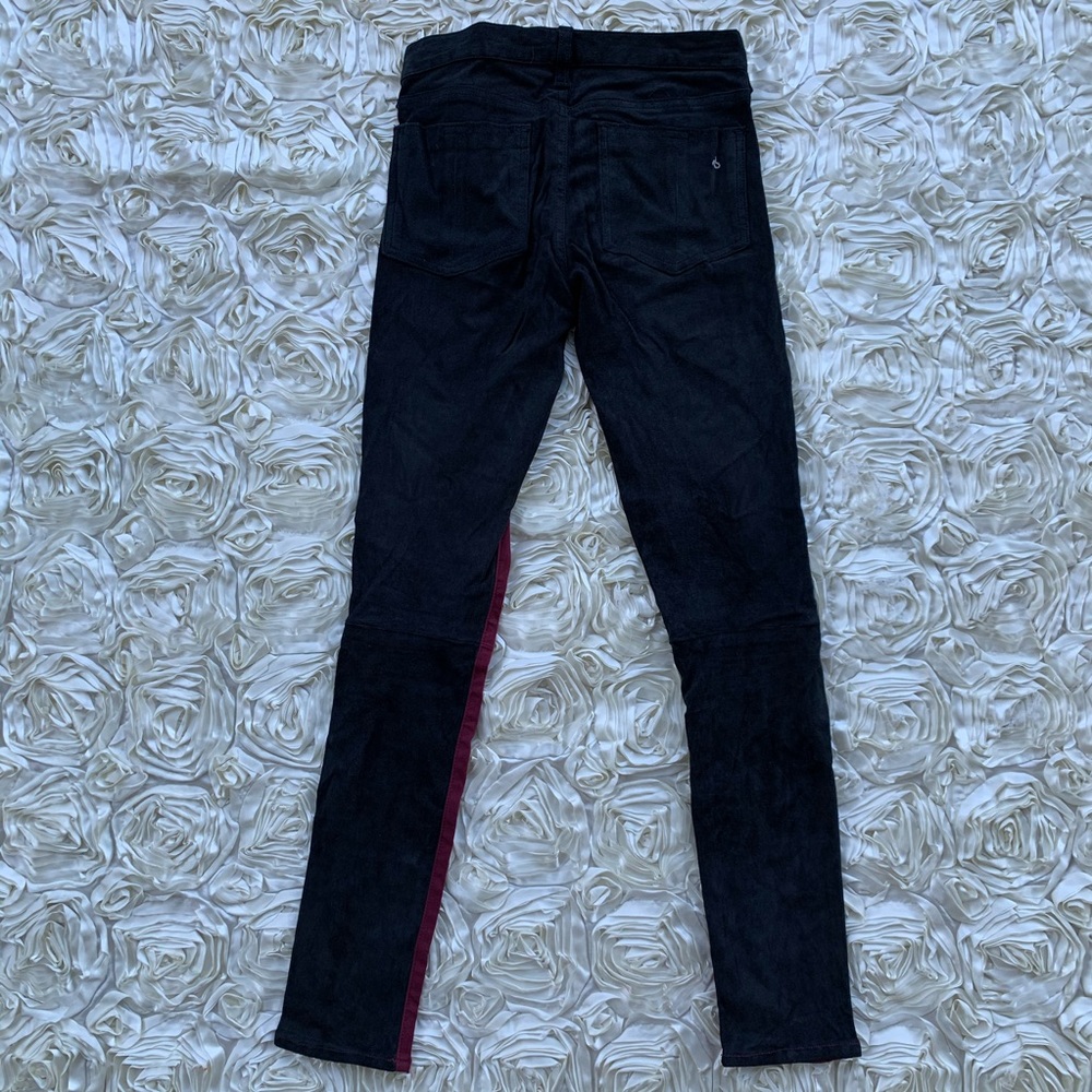 Rag & Bone Color Block Lamb Leather Skinny Jeans - image 6